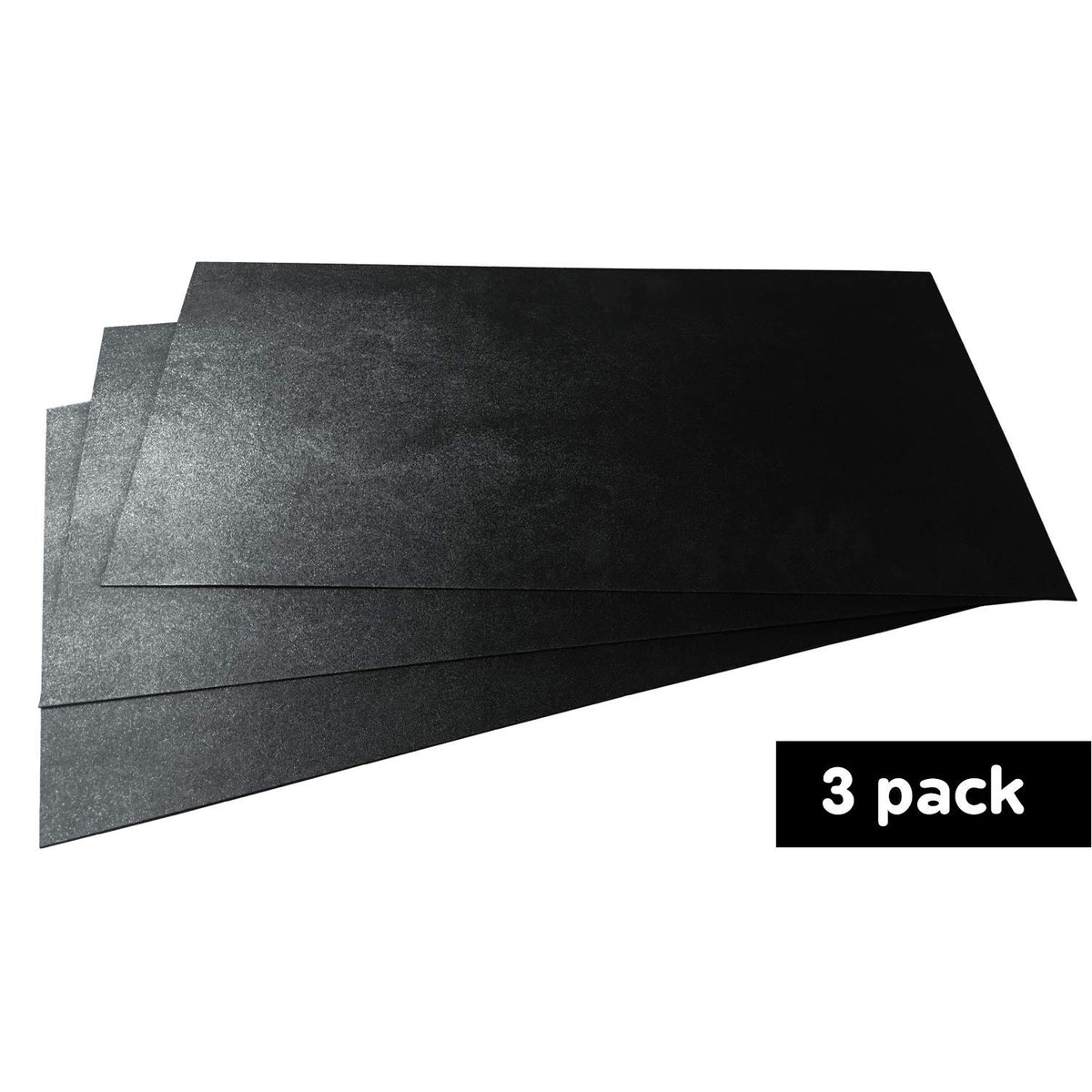 CREGEAR ABS Plastic Sheet 1/16 Inch Thick - 16" X 12", 2 Pack Black Plastic Sheet Rigid