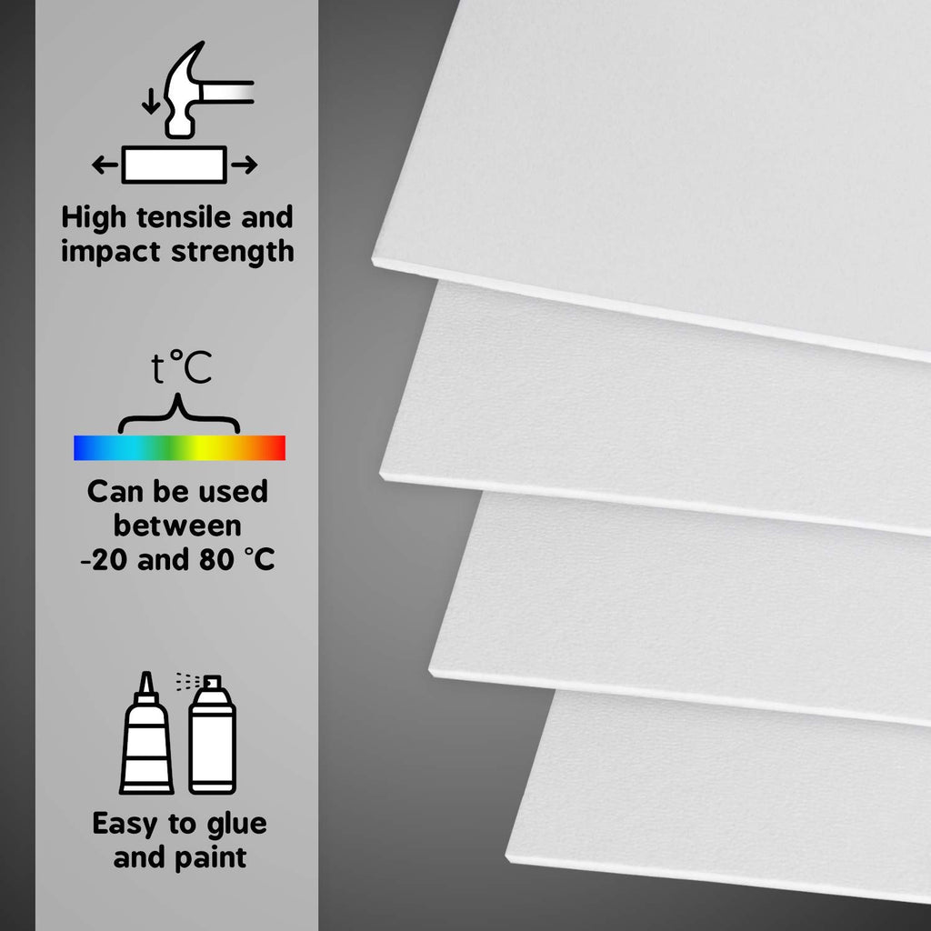 3 Pack 12 x 24 x .062 ABS Plastic Sheets, Moldable Plastic Sheets, Gre